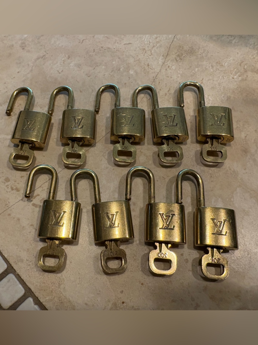 Louis Vuitton Gold-tone Padlock with Key - Picture 2 of 8